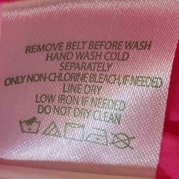 Lilly Pulitzer Carine Dress Berry Pink Ruffle Neckline Midi Length Size 00 - Picture 9 of 16